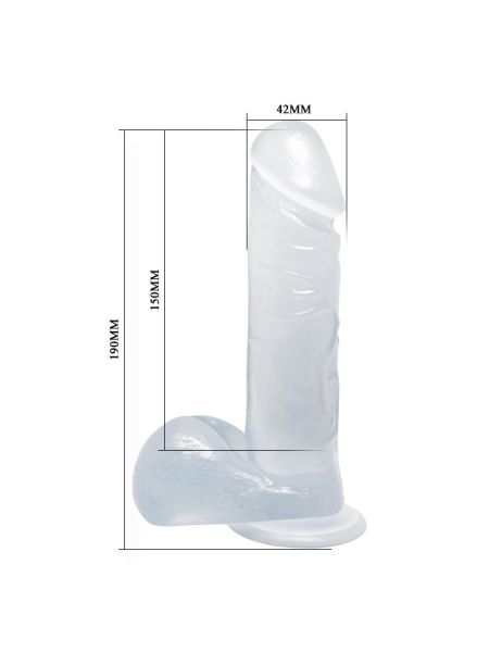 Dildo realistyczne naturalny penis przyssawka 19cm - 6