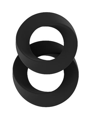 2 pierścienie erekcyjne na penisa członka zestaw czarny
