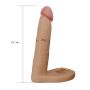 Gumowe dildo  sex analny penis z otworem na penisa 16cm - 7