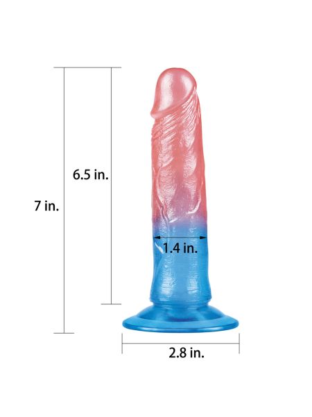 Żelowe dildo penis silikonowyy z przyssawką - 2