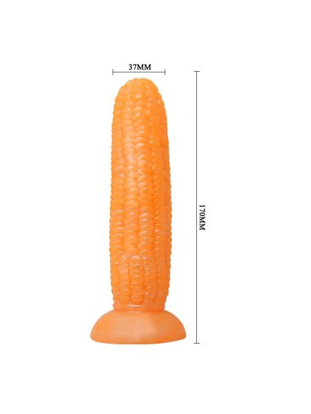 Dildo kolba kukurydzy do zabawy z przyssawką 17 cm - 4