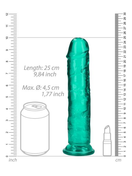 Zielone żelowe dildo z przyssawką 25 cm waginalne i analne - 6