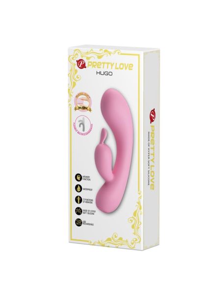 Wibrator z króliczkiem masażerem łechtaczki 16cm USB 12 trybów - 5