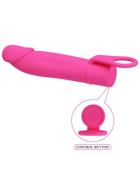 Wibrator klasyczny realistyczny penis 15cm 10 trybów - 7