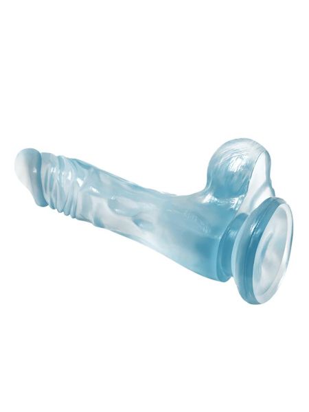 Realistyczne dildo z jądrami przyssawką penis 22cm - 4