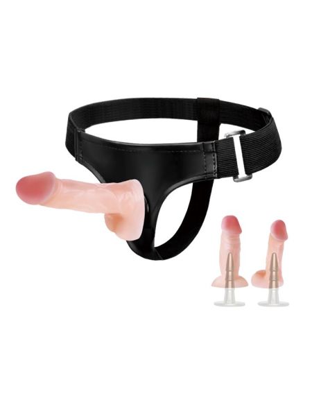 Uprząż majtki strap-on 2 realistyczne dildo zestaw - 2