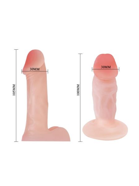 Uprząż majtki strap-on 2 realistyczne dildo zestaw - 6