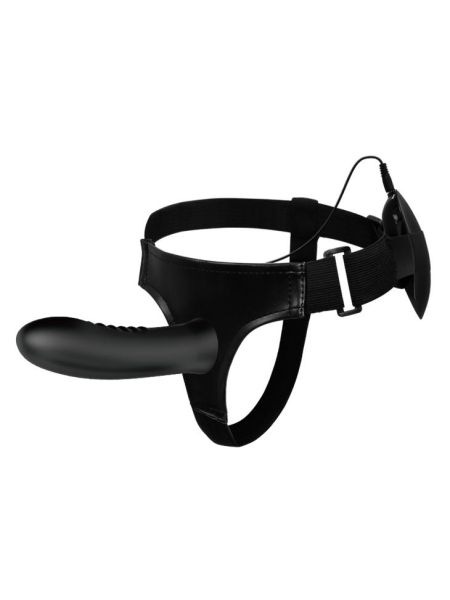 Uprząż strap-on dla mężczyzn wibrator pusty 18cm - 2