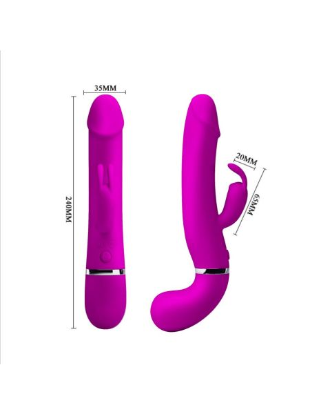 Wibrator z wytryskiem na sztuczną spermę 24cm USB 12 trybów - 5