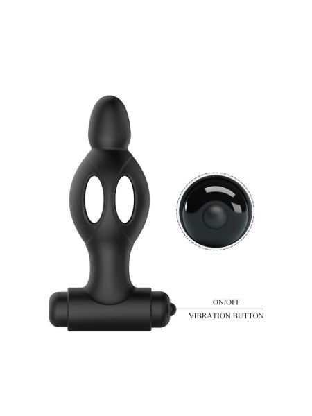 Silikonowy wibrujący korek analny sex plug 11cm - 5