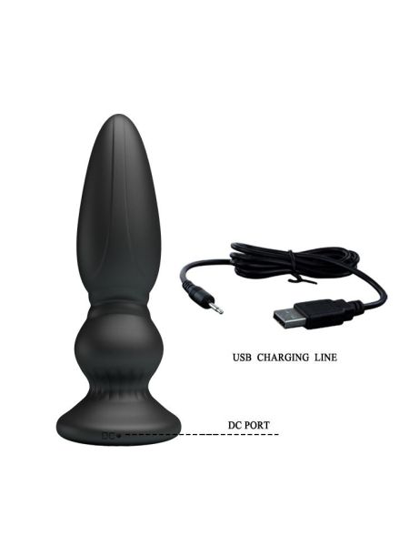 Korek analny masażer prostaty pilot wibracje 12cm - 6