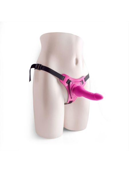 Uprząż strap-on szelki penis dla kobiet dildo 14cm