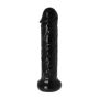 Grube czarne realistyczne dildo z żyłami 28,5 cm - 3