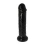 Grube czarne realistyczne dildo z żyłami 28,5 cm - 5