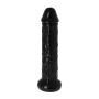 Grube czarne realistyczne dildo z żyłami 28,5 cm - 2