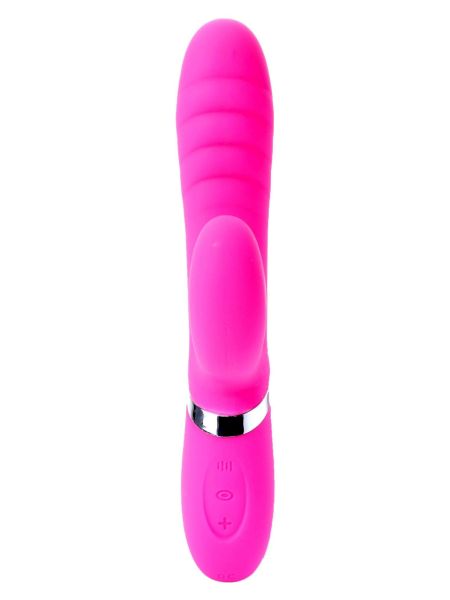 Wibrator ze stymulatorem łechtaczki królik 22cm 36 trybów USB - 4