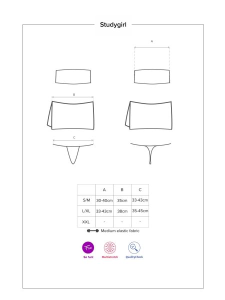 Kostium erotyczny studentka strój Studygirl L/XL - 7