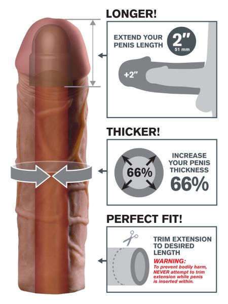 Stymulator-FX MEGA 2"""" EXTENSION BROWN - 6