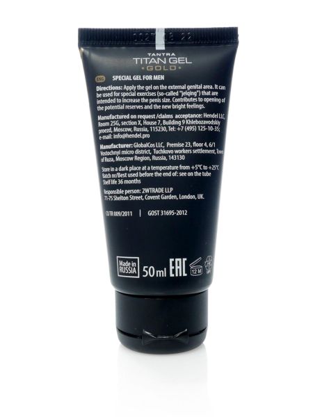 Oryginalny sprawdzony Titan Gel Gold na powiększanie penisa 50ml - 3