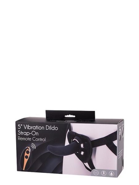 5INCH VIBRATION DILDO STRAP-ON BLACK - 2