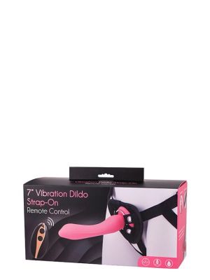 7INCH VIBRATION DILDO STRAP-ON PINK - image 2