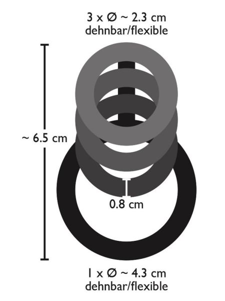Pierścień na penisa erekcyjny nakładka poczwórny - 10