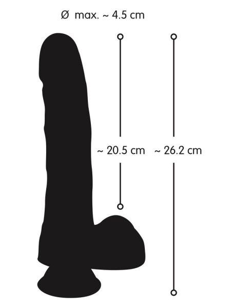 Dildo realistyczne z przyssawką i jądrami 21 cm - 8