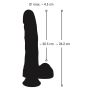 Dildo realistyczne z przyssawką i jądrami 21 cm - 9