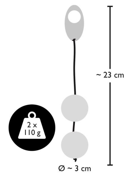 Metalowe ciężkie kulki podwójne analne waginalne - 6