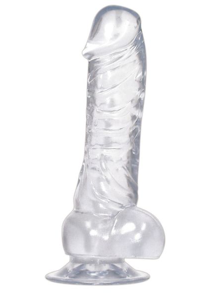 Dildo realistyczne przezroczyste penis przyssawka 18cm - 4