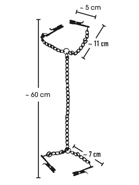 Zaciski na sutki wargi sromowe łańcuszek sex BDSM - 6