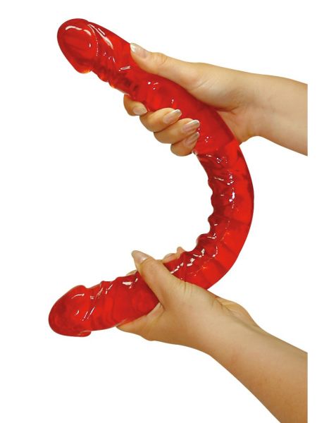 Dildo podwójne dwa końce elastyczne długie 43cm - 6