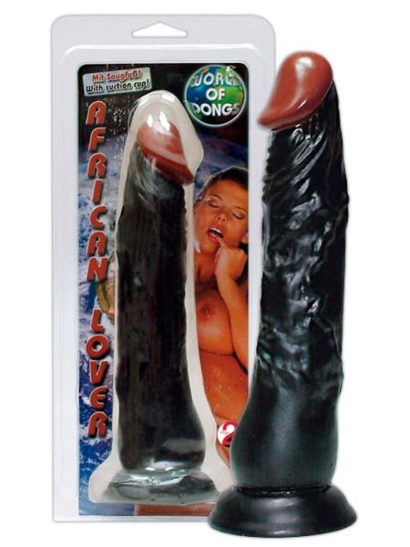 Czarne realistyczne dildo penis z przyssawką 23cm - 11