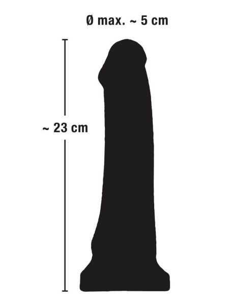 Dildo naturalne z wibracjami pilotem przyssawką 23 cm - 14