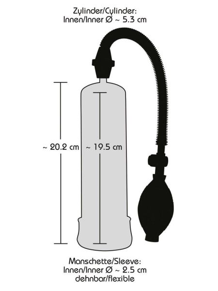 Pompka próżniowa męska erekcyjna powiększająca sex czarna - 8