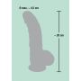 Realistyczny elastyczny penis dildo przyssawka 20cm - 15