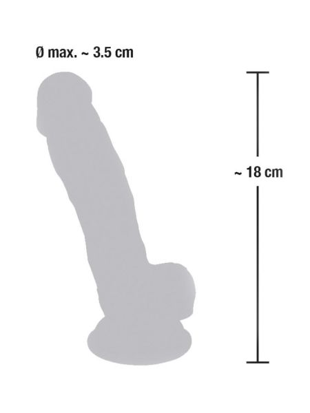 Dildo realistyczne penis prawdziwy naturalny 18 cm - 15