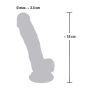 Dildo realistyczne penis prawdziwy naturalny 18 cm - 16