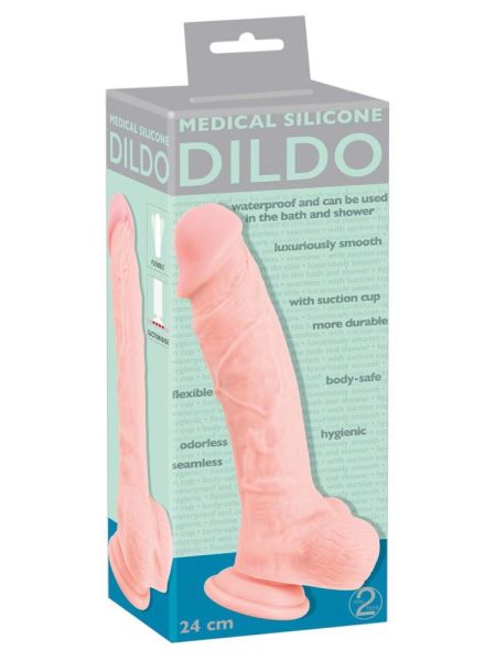 Duże grube dildo z przyssawką realistyczne 24cm - 2