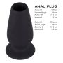 Korek plug analny tunel z otworem silikonowy 10cm - 15