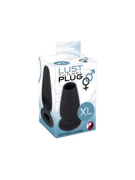 Korek plug analny tunel z otworem silikonowy 13cm - 2