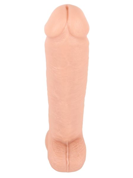 Miękkie duże dildo realistyczny wygląd żylasty trzon 42 cm - 7