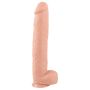 Miękkie duże dildo realistyczny wygląd żylasty trzon 42 cm - 5