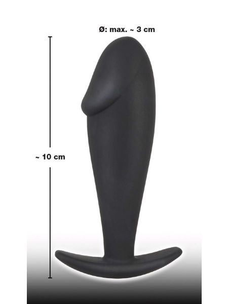 Ergonomiczny korek analny mini penis 10cm - 13