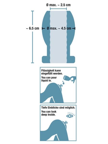 Korek analny z otworem plug tunel zamykany 6,5 cm - 9