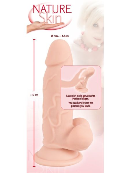 Dildo wyginane penis realistyczny sex członek 17cm - 14
