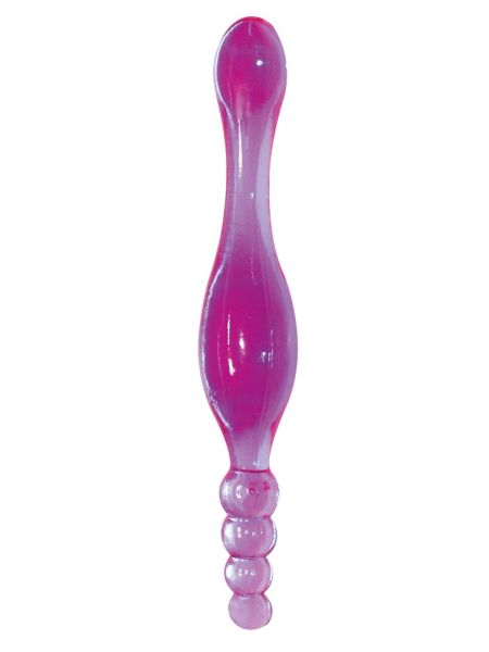 Sonda dwustronna waginalna analna dildo kulki 20cm - 4