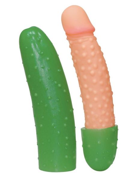 Dildo ogórek z penisem w środku tryskające 25cm - 2