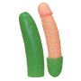 Dildo ogórek z penisem w środku tryskające 25cm - 4