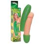 Dildo ogórek z penisem w środku tryskające 25cm - 8